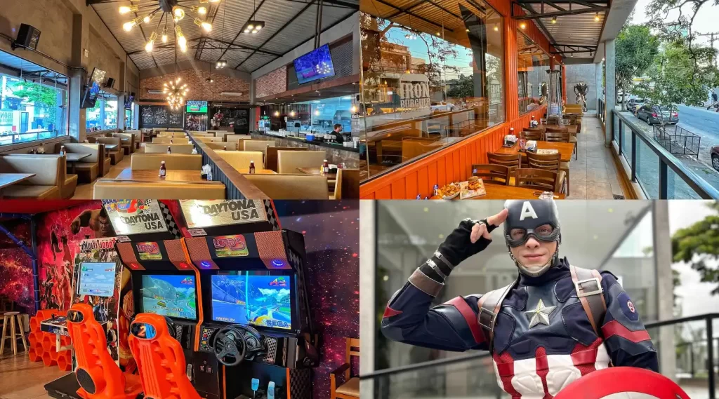 Iron Burguer e Beer - Espaço Kids, Fliperama e Super-heróis