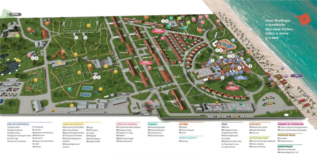 SESC Bertioga - Mapa Geral