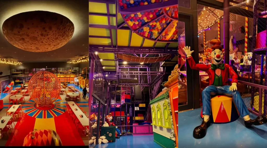Restaurante Circo da Pizza - Globo da Morte, Espaço Kids e Escultura