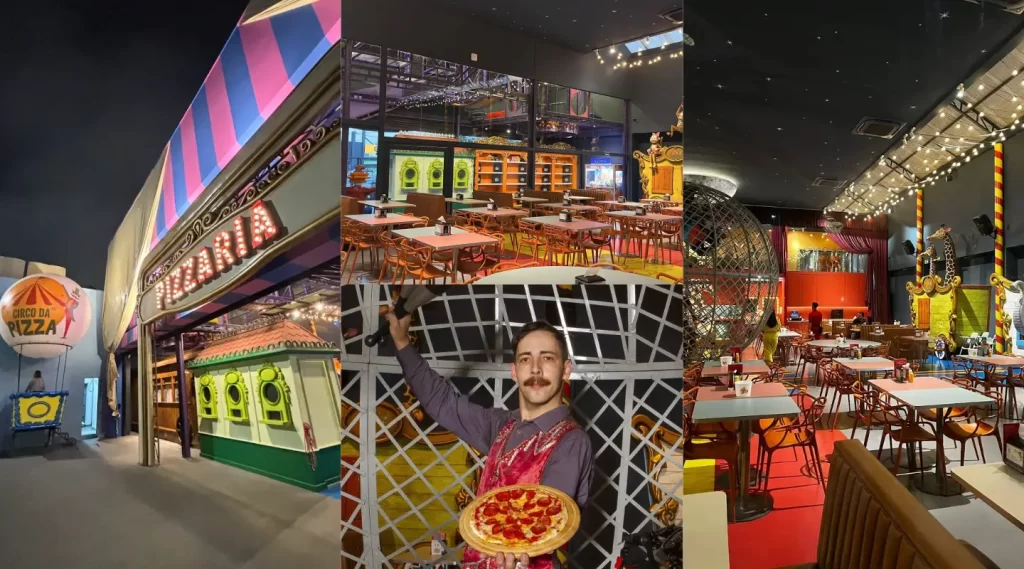 Restaurante Circo da Pizza - Fachada, Ambientes e Artistas
